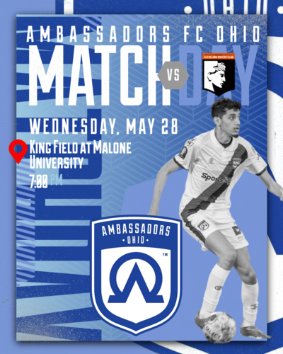 Ambassadors FC Ohio vs. Cleveland SC poster