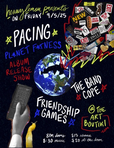 Pacing Album Release Show,  The Band Cope, Friendship Games poster