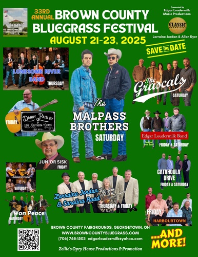 2025 Brown County Bluegrass Festival  poster