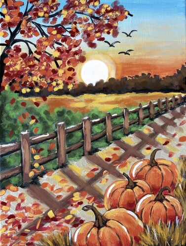 Fall on the Farm Paint Party poster