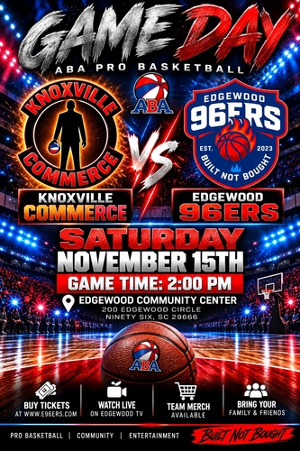 Edgewood 96ers host Knoxville Commerce poster