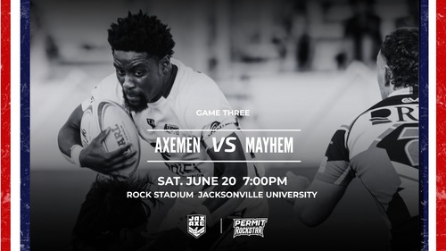 Jacksonville Axemen vs Tampa Mayhem - June 20th 2026 poster