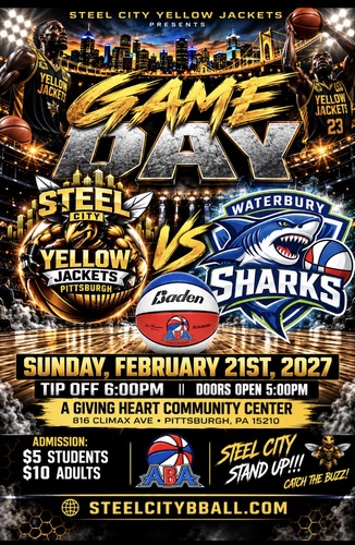 Steel City Yellow Jackets vs Waterbury Sharks!🐝 poster