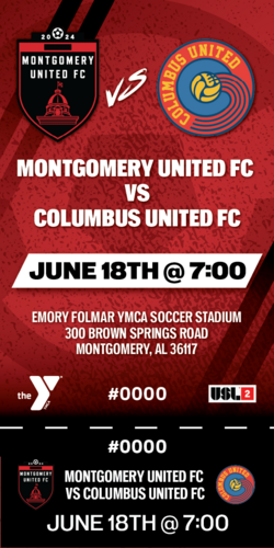 Montgomery United FC Home Match #5 VS Columbus United poster
