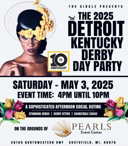 2025 Detroit Kentucky Derby Day Party poster