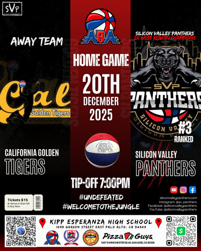 Silicon Valley Panthers vs California Golden Tigers poster