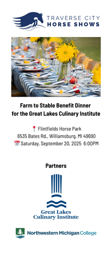 Farm to Stable  Benefit Dinner for the Great Lakes Culinary Institute poster