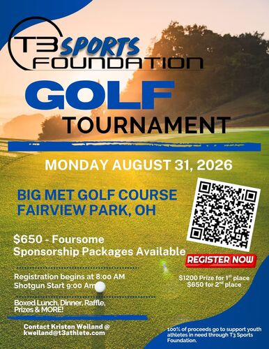 T3 Sports Foundation Golf Outing - Swing into Action! poster