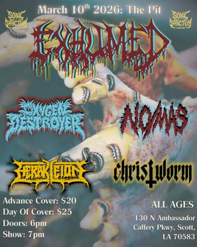 Exhumed, Oxygen Destroyer, No/Mas @ The Pit at EPIC poster