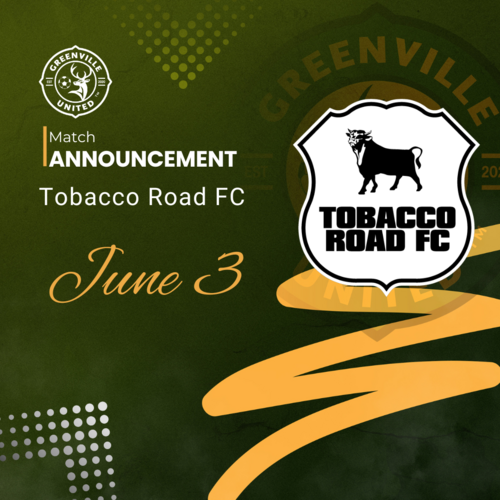 Greenville United vs Tobacco Road FC poster