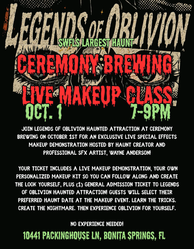 LIVE MAKEUP DEMO X CEREMONY BREWING poster
