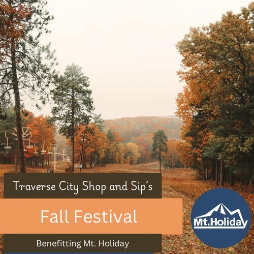 Traverse City Shop and Sip Fall Festival poster