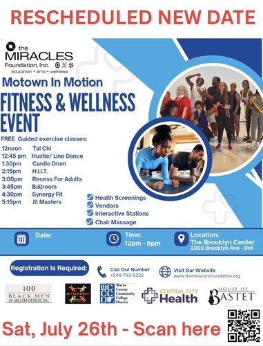Motown in Motion: Health and Wellness event '26 (In conjunction with 100 Black Men of Detroit) poster