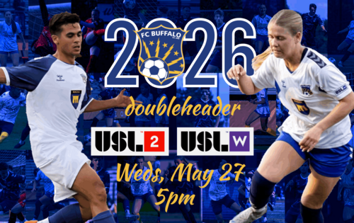 FC Buffalo women vs Flower City 1872 -- USL W League regular season poster