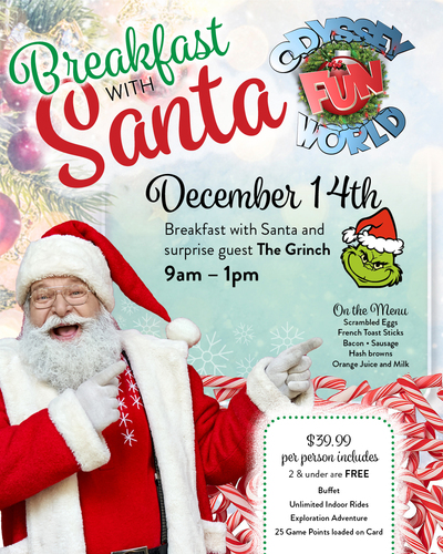 Breakfast with Santa and Special Guest: The Grinch! poster