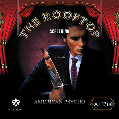 American Psycho : Hollywood Glam! Rooftop Cult Classic Screening poster