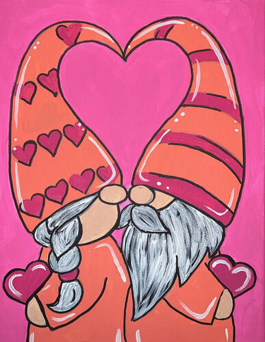 Valentine's Gnome Paint Party poster