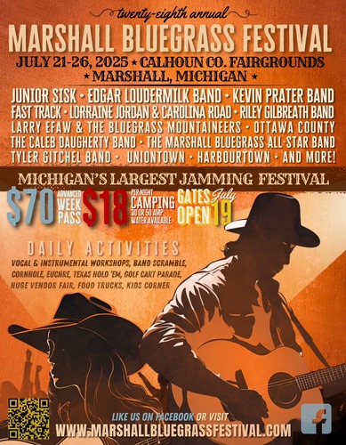 Marshall Bluegrass Festival ‘25 poster